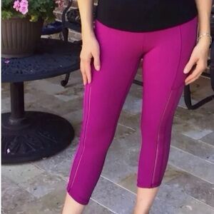 lululemon athletica Fuchsia Crop Leggings